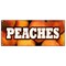 Signmission PEACHES BANNER SIGN peach fruit stand market new signs produce farmers B-96 Peaches - alternate 1